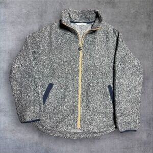 Woolrich Women's Zipper Jacket Size M Gray Pullover Sweater